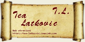 Tea Latković vizit kartica
